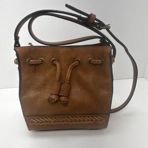 Simply Noelle Faux Leather Brown Boho Crossbody Handbag Purse Bag